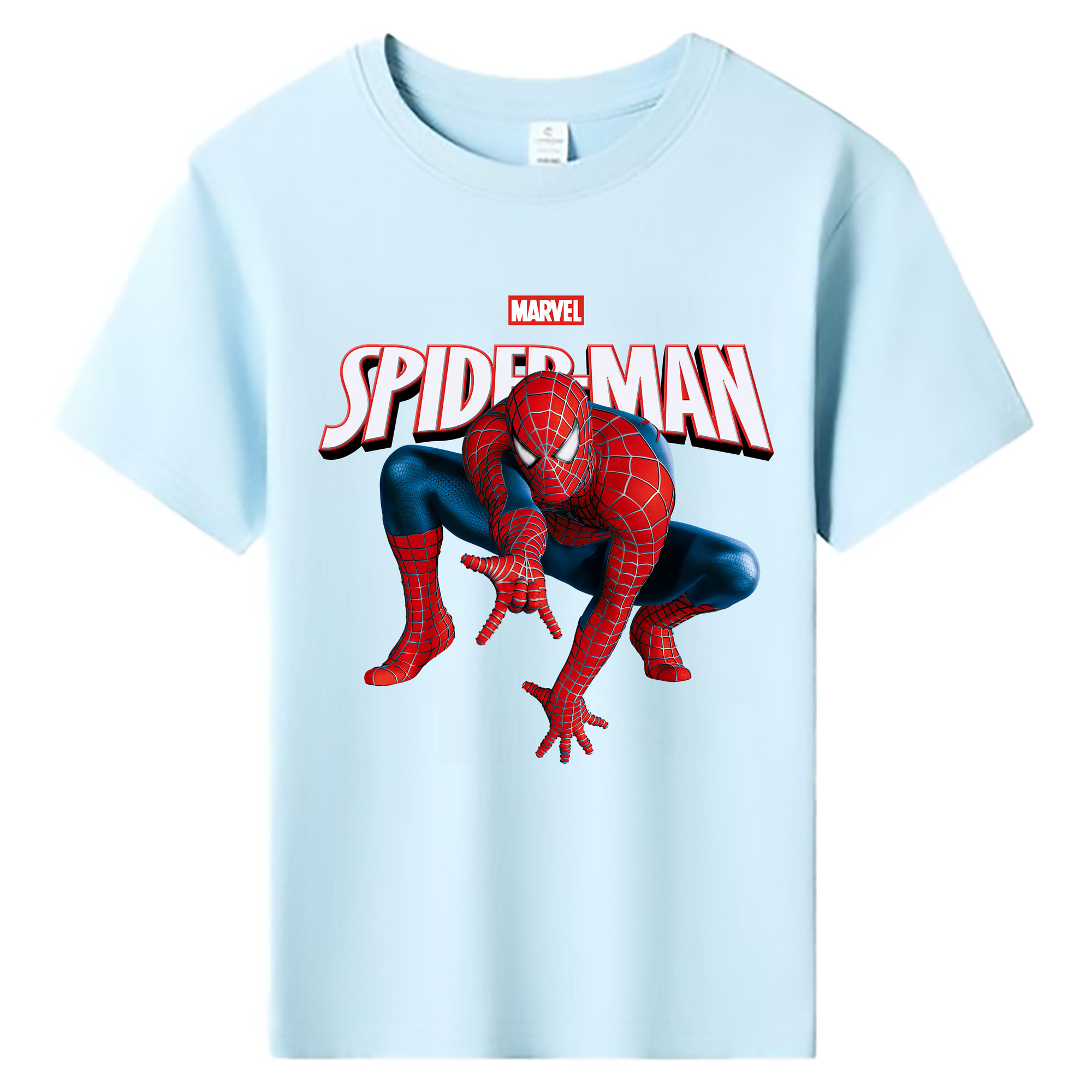 （画像用） Spider Man スパイダーマン 綿100％キッズTシャツ（フロントプリント）